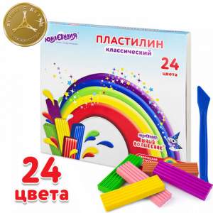 Пластилин 24цв. ЮНЛАНДИЯ 